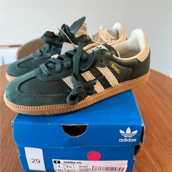 adidas | Shoes | Adidas Samba Og Forest Green And Cream Shoes | Poshmark